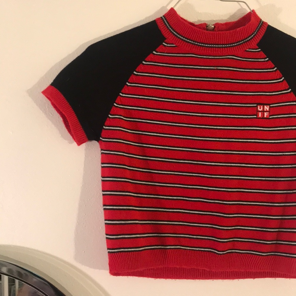 UNIF scosche stripe crop top